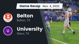 Recap: Belton  vs. University  2022
