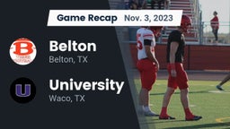 Recap: Belton  vs. University  2023
