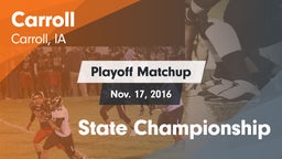Matchup: Carroll  vs. State Championship 2016