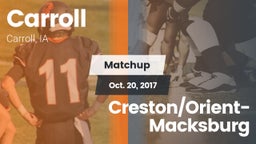Matchup: Carroll  vs. Creston/Orient-Macksburg 2017