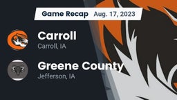 Recap: Carroll  vs. Greene County  2023