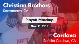 Matchup: Christian Brothers vs. Cordova  2016
