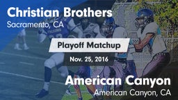 Matchup: Christian Brothers vs. American Canyon  2016