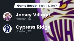 Recap: Jersey Village  vs. Cypress Ridge  2017