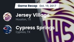 Recap: Jersey Village  vs. Cypress Springs  2017