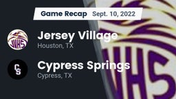 Recap: Jersey Village  vs. Cypress Springs  2022