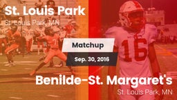 Matchup: St. Louis Park High vs. Benilde-St. Margaret's  2016