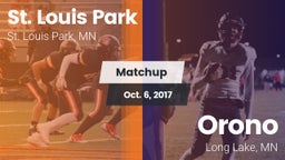 Matchup: St. Louis Park High vs. Orono  2017