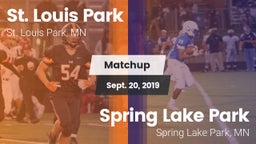 Matchup: St. Louis Park High vs. Spring Lake Park  2019