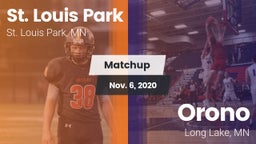 Matchup: St. Louis Park High vs. Orono  2020