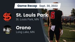 Recap: St. Louis Park  vs. Orono  2022