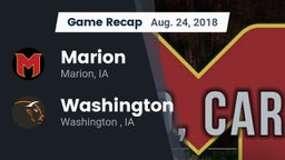 Recap: Marion  vs. Washington  2018