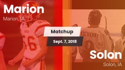 Matchup: Marion  vs. Solon  2018