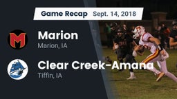 Recap: Marion  vs. Clear Creek-Amana 2018
