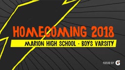 Marion football highlights Homecoming 2018