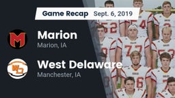 Recap: Marion  vs. West Delaware  2019