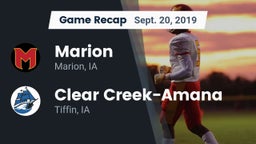 Recap: Marion  vs. Clear Creek-Amana 2019