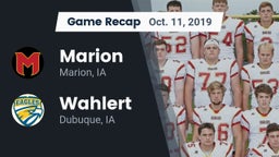 Recap: Marion  vs. Wahlert  2019