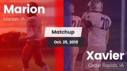 Matchup: Marion  vs. Xavier  2019