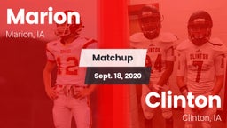 Matchup: Marion  vs. Clinton  2020