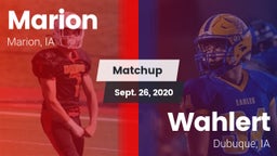 Matchup: Marion  vs. Wahlert  2020