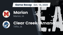 Recap: Marion  vs. Clear Creek-Amana 2020