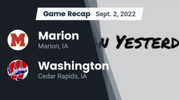 Recap: Marion  vs. Washington  2022