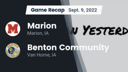 Recap: Marion  vs. Benton Community 2022