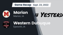Recap: Marion  vs. Western Dubuque  2022
