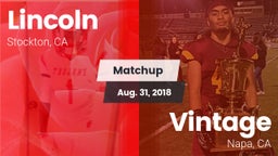 Matchup: Lincoln  vs. Vintage  2018