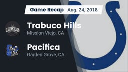 Recap: Trabuco Hills  vs. Pacifica  2018