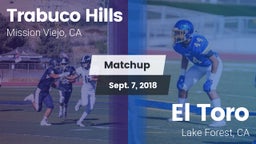 Matchup: Trabuco Hills High vs. El Toro  2018