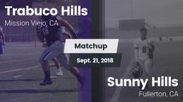 Matchup: Trabuco Hills High vs. Sunny Hills  2018