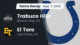 Recap: Trabuco Hills  vs. El Toro  2018