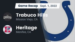 Recap: Trabuco Hills  vs. Heritage  2022