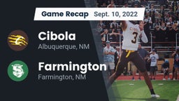 Recap: Cibola  vs. Farmington  2022