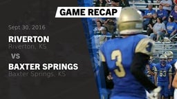 Recap: Riverton  vs. Baxter Springs   2016