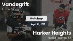 Matchup: Vandegrift High vs. Harker Heights  2017