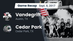 Recap: Vandegrift  vs. Cedar Park  2017