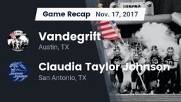 Recap: Vandegrift  vs. Claudia Taylor Johnson 2017
