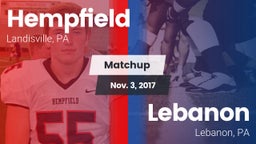 Matchup: Hempfield High vs. Lebanon  2017