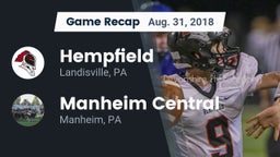 Recap: Hempfield  vs. Manheim Central  2018