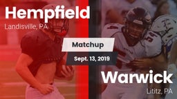 Matchup: Hempfield High vs. Warwick  2019