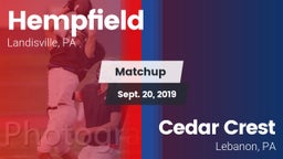 Matchup: Hempfield High vs. Cedar Crest  2019
