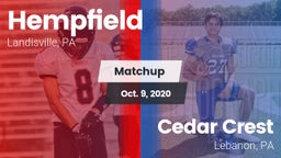 Matchup: Hempfield High vs. Cedar Crest  2020