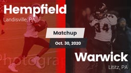 Matchup: Hempfield High vs. Warwick  2020