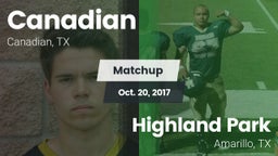 Matchup: Canadian  vs. Highland Park  2017