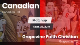 Matchup: Canadian  vs. Grapevine Faith Christian  2018