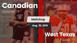 Matchup: Canadian  vs. West Texas  2019