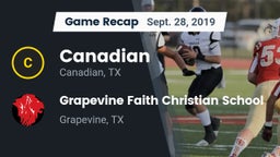Recap: Canadian  vs. Grapevine Faith Christian School 2019